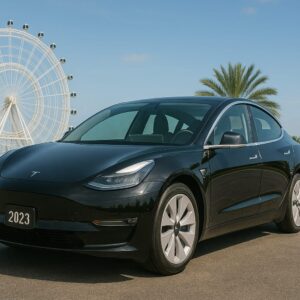 Tesla Model 3 2023 Preto com Bancos Brancos – Inovação e Elegância Elétrica