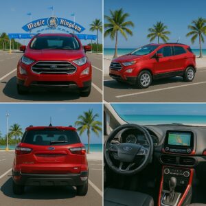 Ford EcoSport  Vermelho – Compacto, Estiloso e Pronto para Orlando