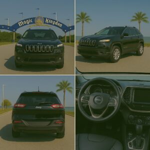 Jeep Cherokee  Preto – Estilo, Conforto e Potência para Explorar Orlando
